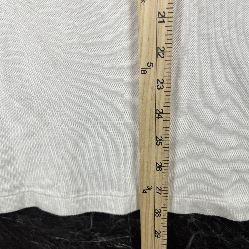 Polo Ralph Lauren Men's White Slim Polo Shirt Large -Flaws - Picture 8 of 8